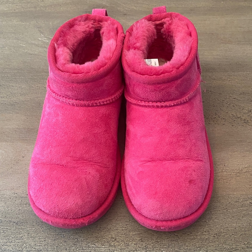 Ugg Cozy Pink Fleece-Lined Boots Youth Size 3